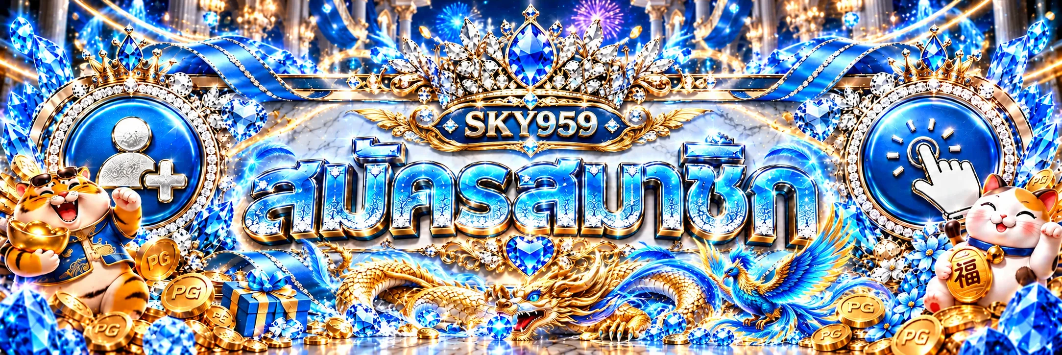 แบนเนอร์สมัครสมาชิกและทางเข้า SKY959 เว็บหลัก